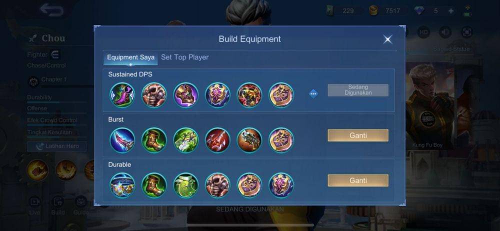 Build Tank Chou (dok. Moonton/Mobile Legends)