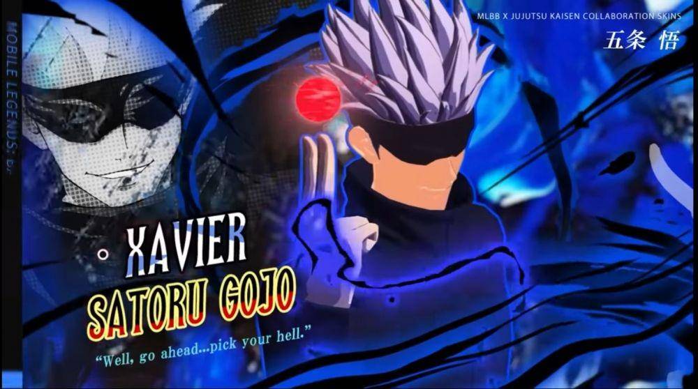 Xavier dengan skin Gojo Satoru (dok. Moonton/Mobile Legends)