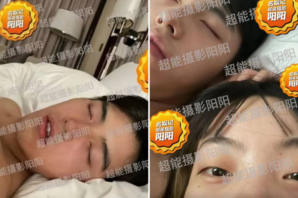 Chen Feiyu dan seorang wanita (weibo.com/超能摄影阳阳)