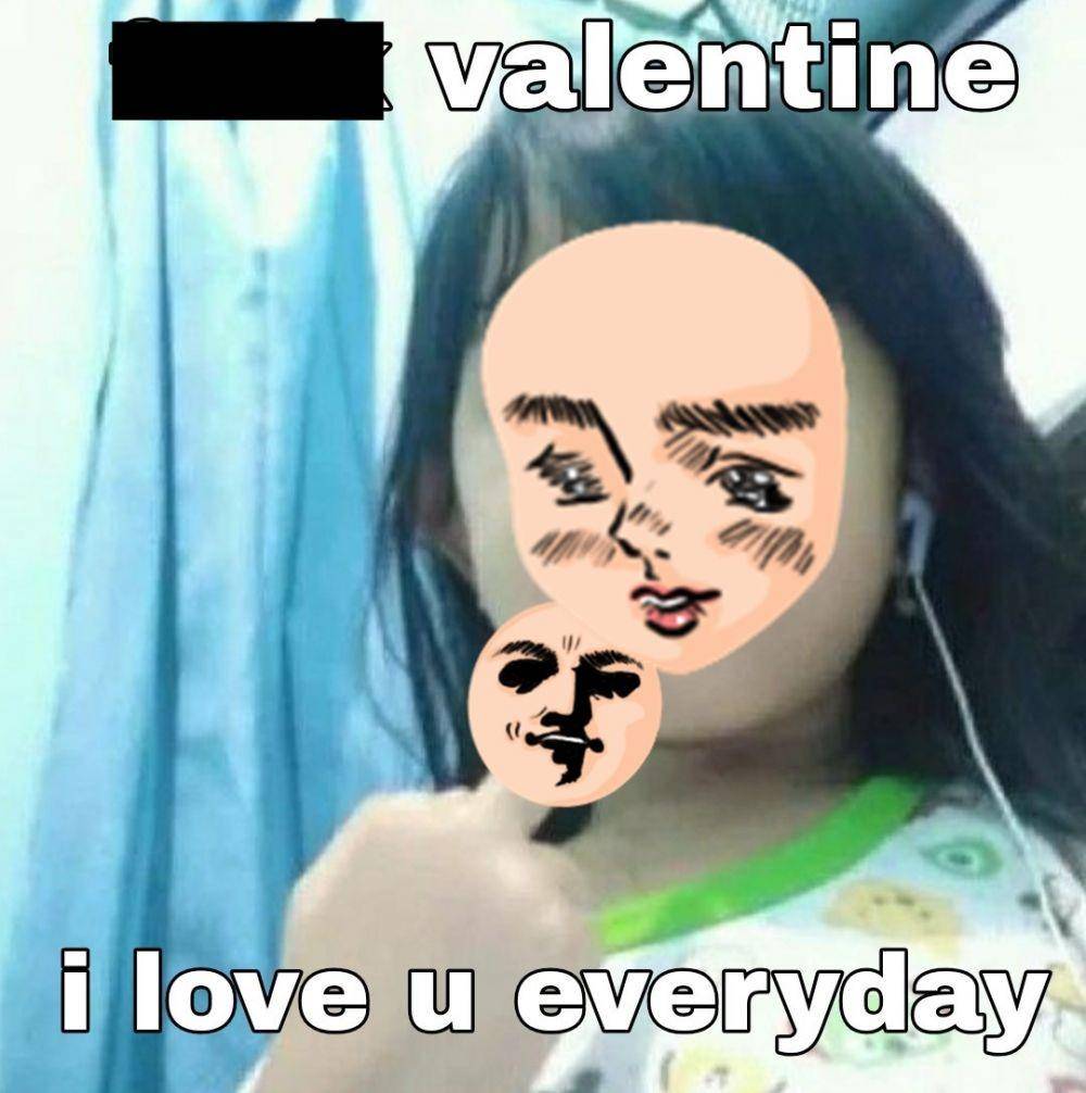 meme cinta gak cuma Valentine (twitter.com/aaabbbbb__)