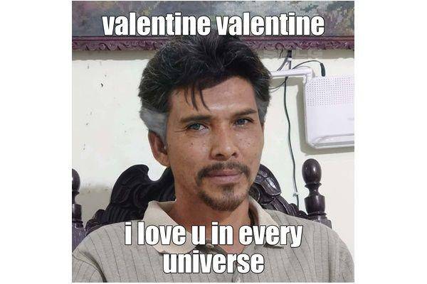 meme cinta gak cuma Valentine (twitter.com/sipalingmarvel)