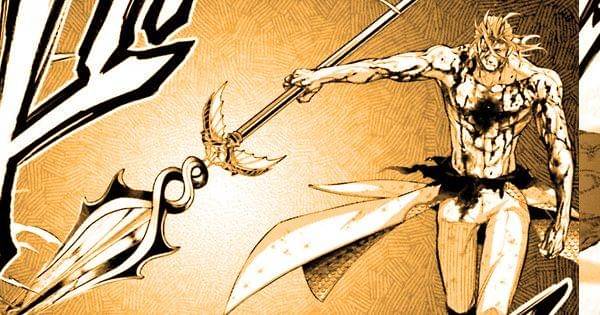 Hades memperkuat tombaknya dengan teknik terlarang ( Dok. Comic Zenon / Record of Ragnarok )