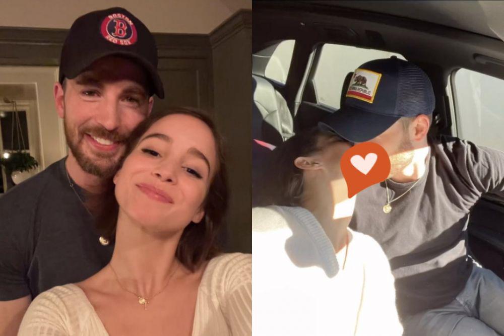 Rayakan Valentine, 10 Momen Mesra Chris Evans dan Alba Baptista