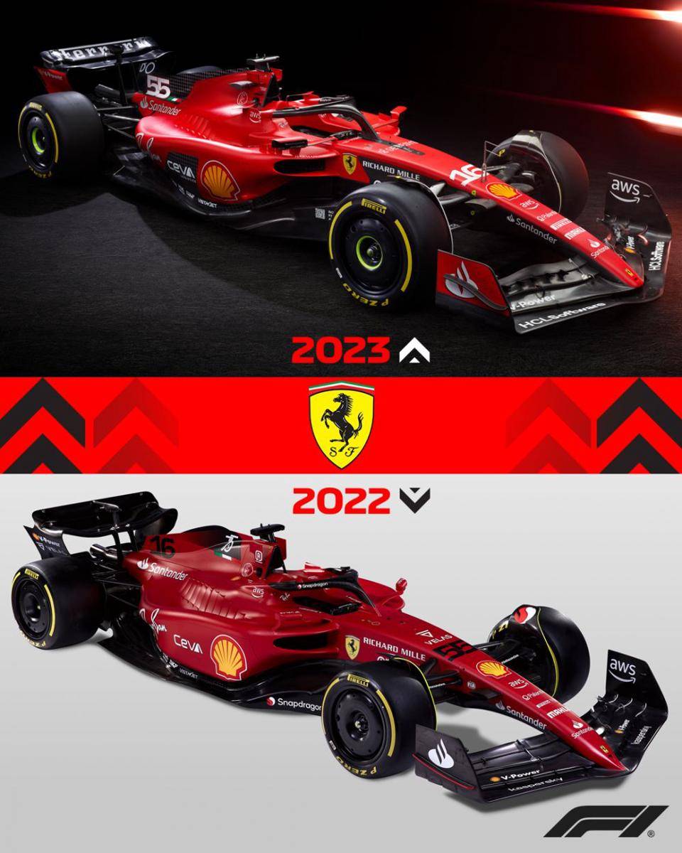 tampilan SF-23 dan F1-75 (twitter.com/F1)