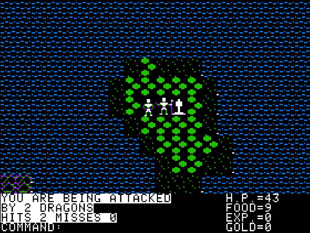 gameplay Ultima (dok. Origin Systems/Ultima)