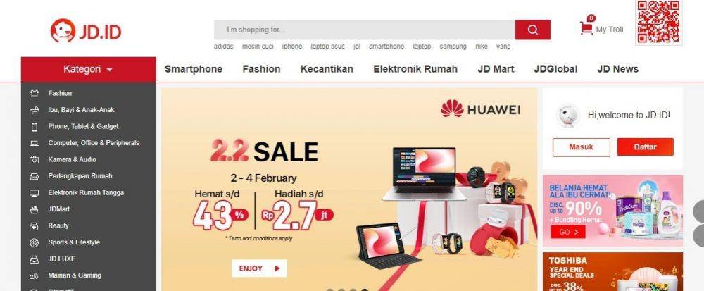 Tangkapan layar situs web JD.ID. (IDN Times/Vadhia Lidyana)