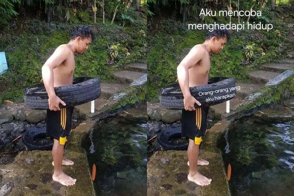 momen lucu orang saat di kolam renang (twitter.com/fbreceh)