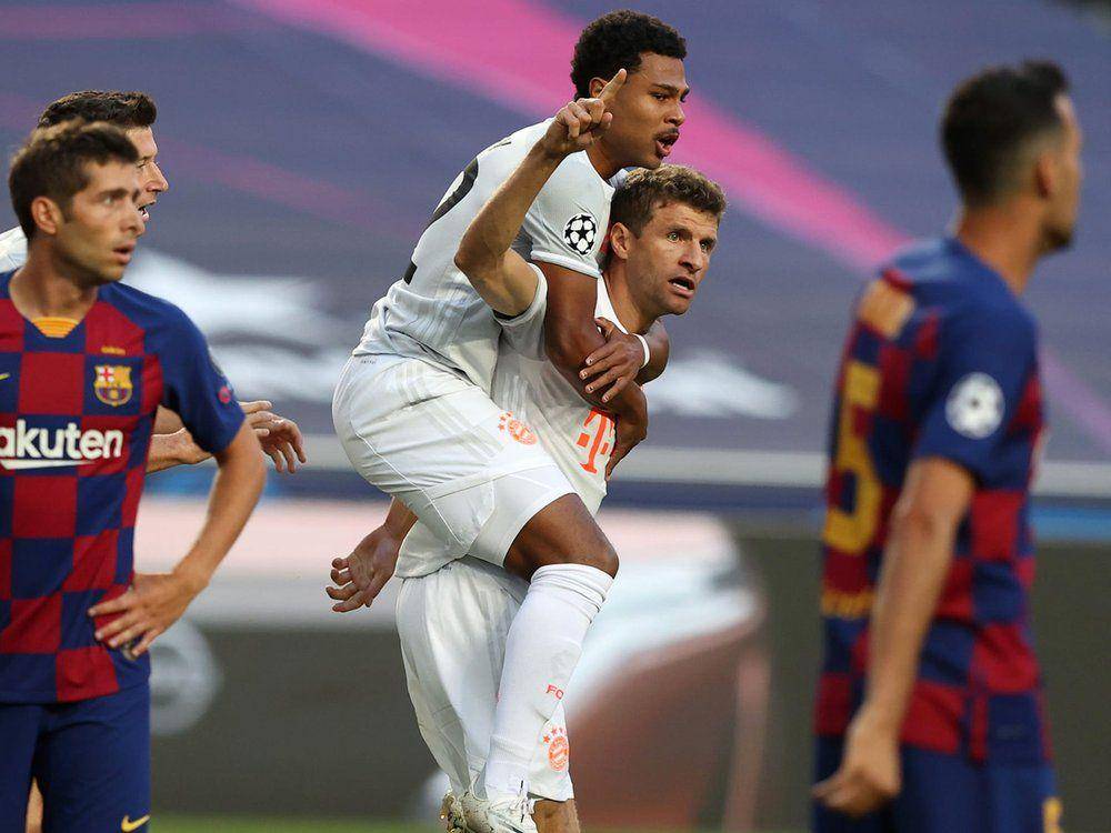 Bayern Munich membantai Barcelona 8-2 di Liga Champions 2019/2020. (fcbayern.com)