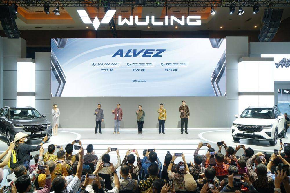 Suasana booth Wuling saat peluncuran Alvez (dok.Wuling)