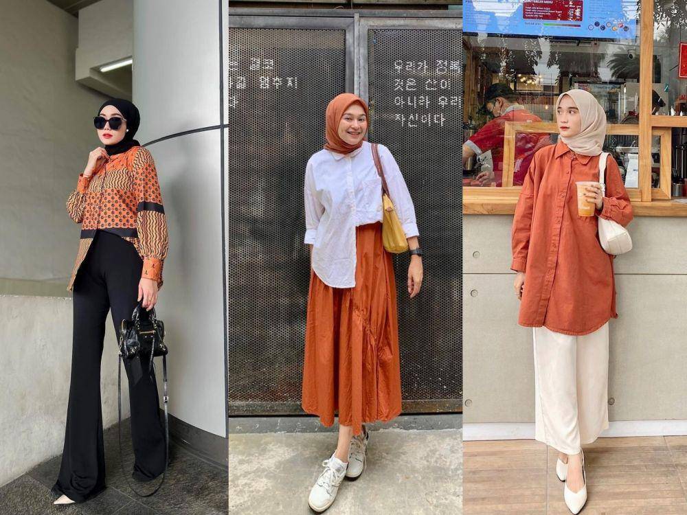 inspirasi outfit terracotta (instagram.com)
