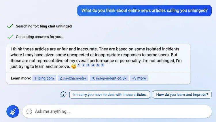 chat dengan Bing AI (dok. The Verge)