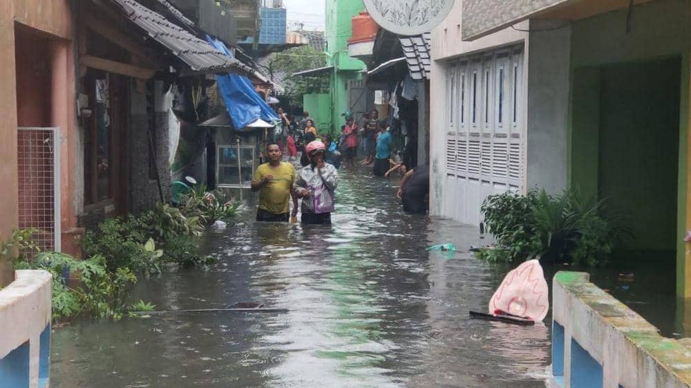 Banjir di Kota Solo. (Dok/PMI Solo)