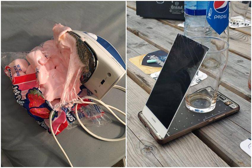 potret orang lalai menggunakan barang elektronik (twitter.com/goth_cakes | reddit.com/user/Lordalphax)