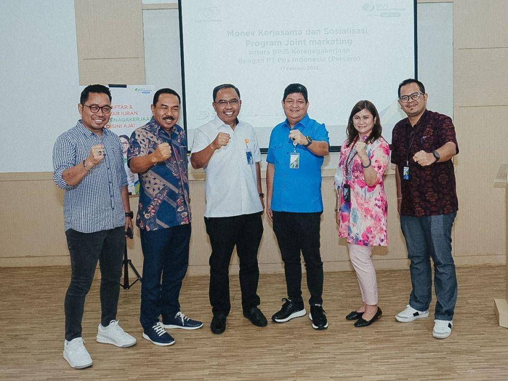 Monev Kerja Sama dan Sosialisasi Program Joint Marketing antara BPJS Ketenagakerjaan dan PT Pos Indonesia (Dok. BPJAMSOSTEK)
