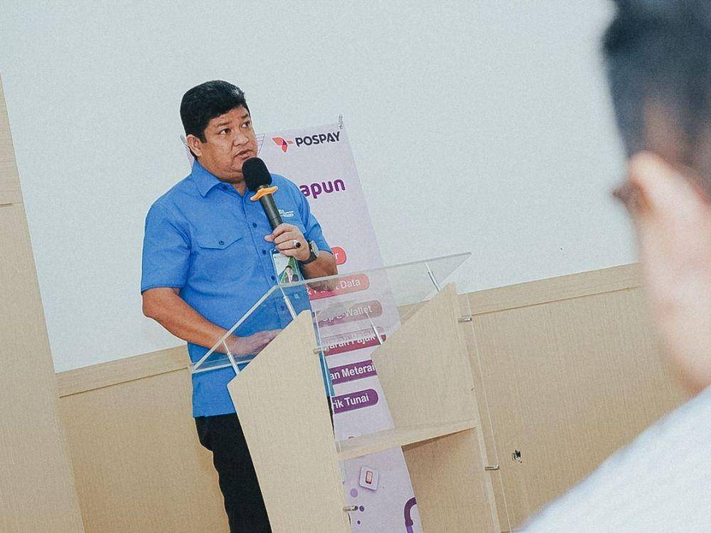 Direktur Kepesertaan BPJS Ketenagakerjaan Zainudin menyampaikan tentang kerja sama antara PT Pos Indonesia dengan BPJS Ketenagakerjaan. (Dok. BPJAMSOSTEK)