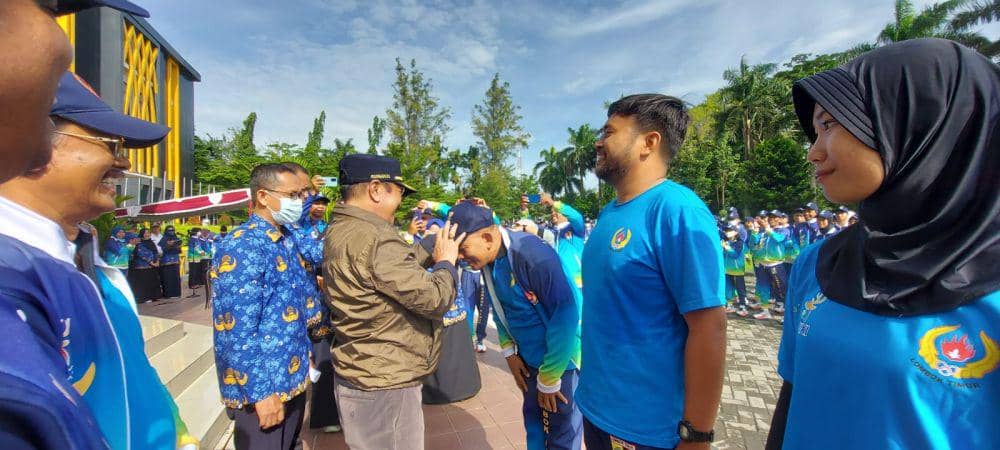 Lepas Kontingen Porprov, Bupati Lotim Janjikan Bonus Rp35 Juta