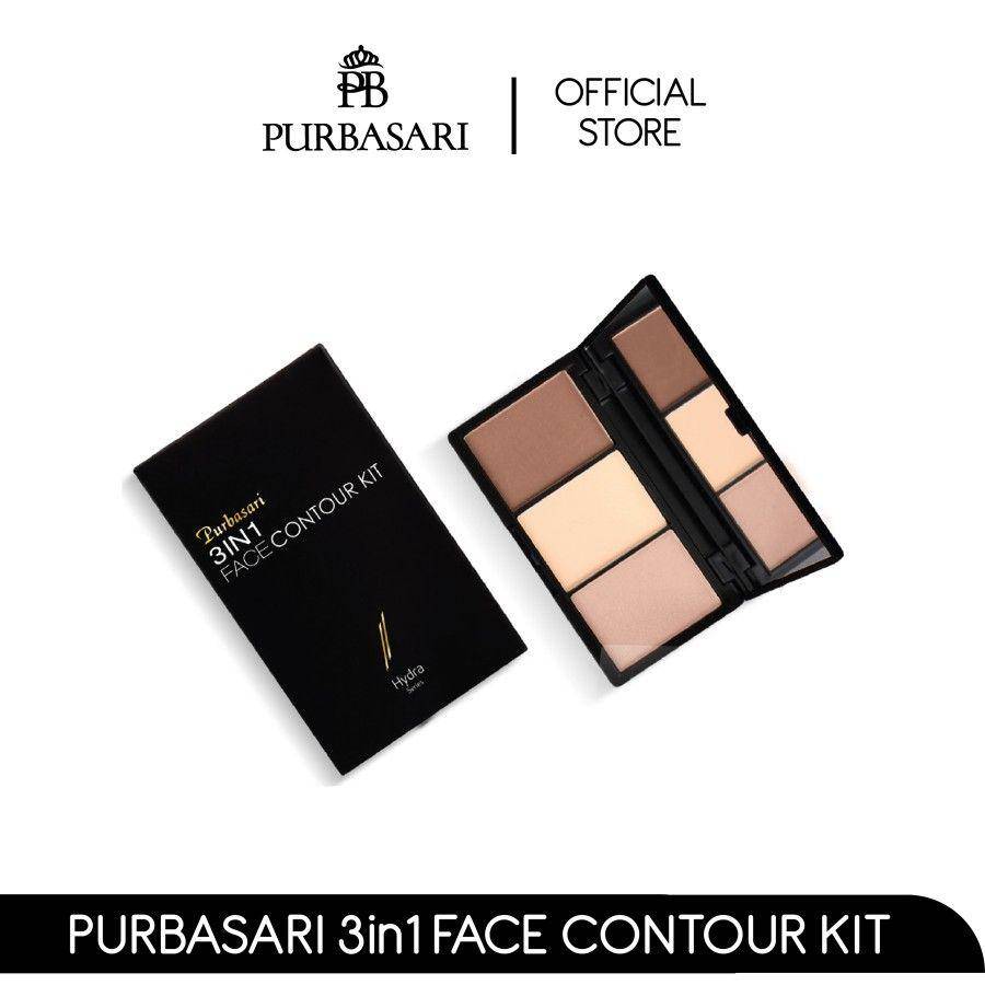 Purbasari 3in1 Face Contour Kit (dok. Tokopedia/PURBASARI INDONESIA)