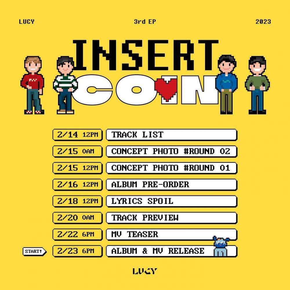 release plan Lucy Band 3rd Mini Album Insert Coin (instagram.com/band_lucy)