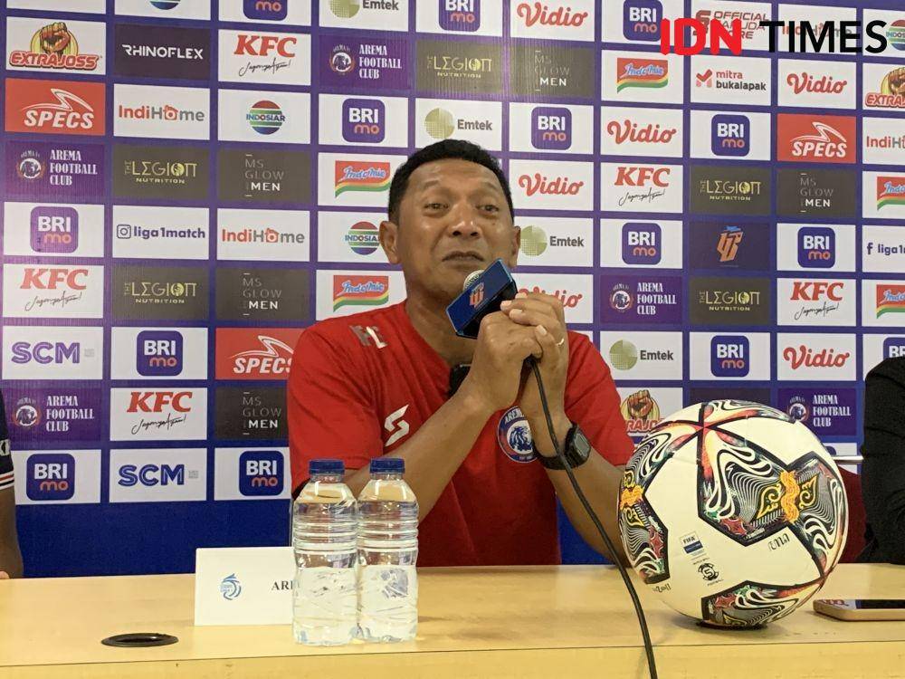 pelatih Arema FC, I Putu Gede Dwi Santoso. (IDN Times/Imam Faishal)