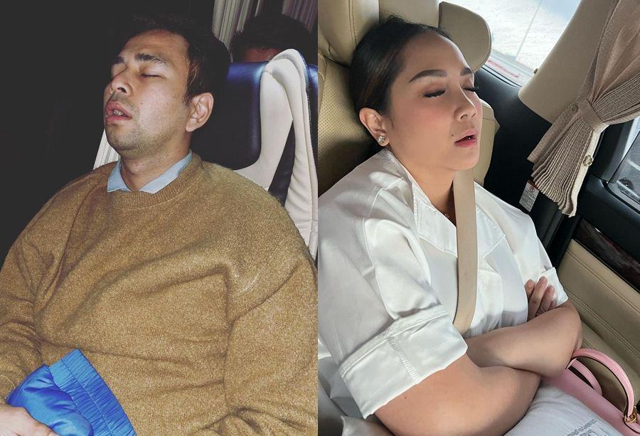 9 Potret Raffi dan Nagita saat Tidur Mangap, Netizen: Tetep Cakep!