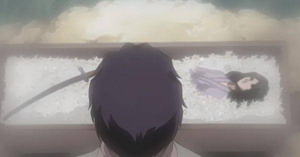 Tōsen menatap jasad sahabatnya ( Dok. Pierrot / Bleach )