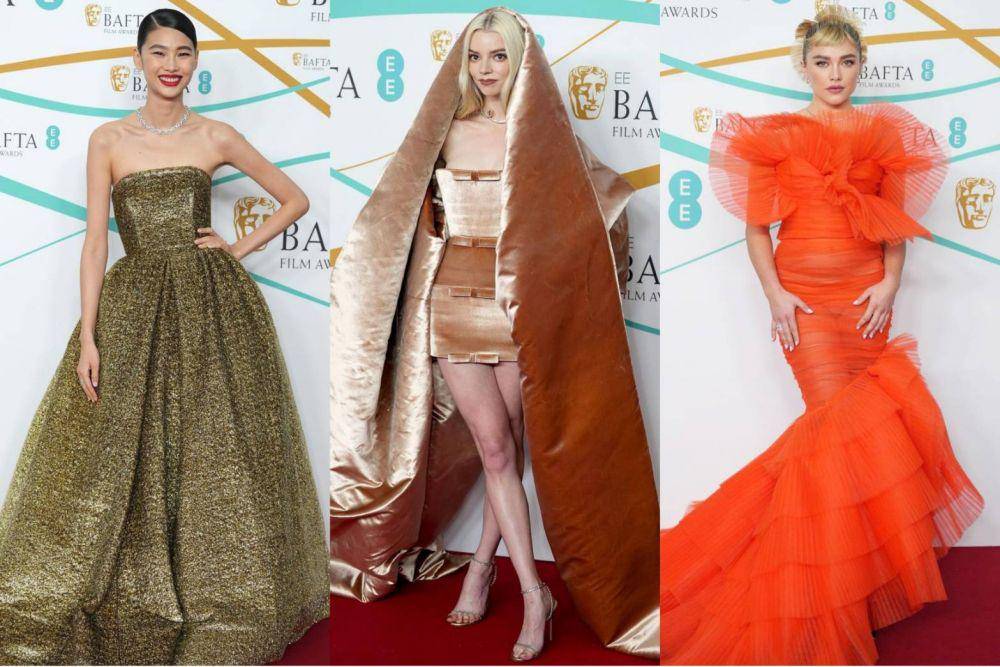 kolase potret aktris Hollywood di Red Carpet BAFTA 2023 (instagram.com/justjared)