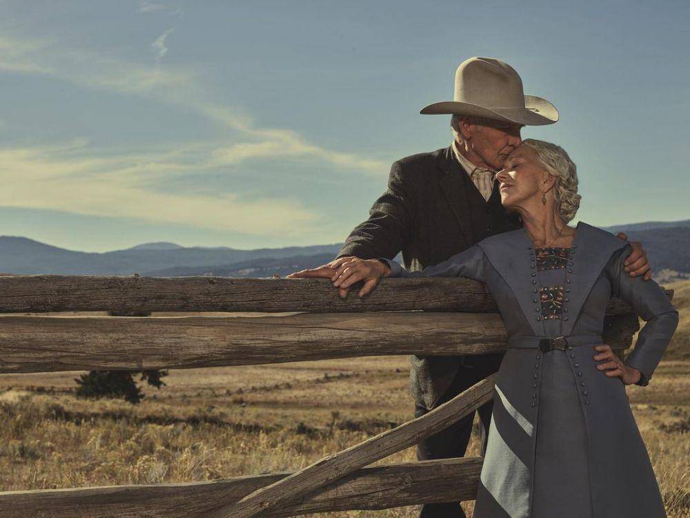 Harrison Ford dan Helen Mirren dalam serial 1923 (instagram.com/1923official)