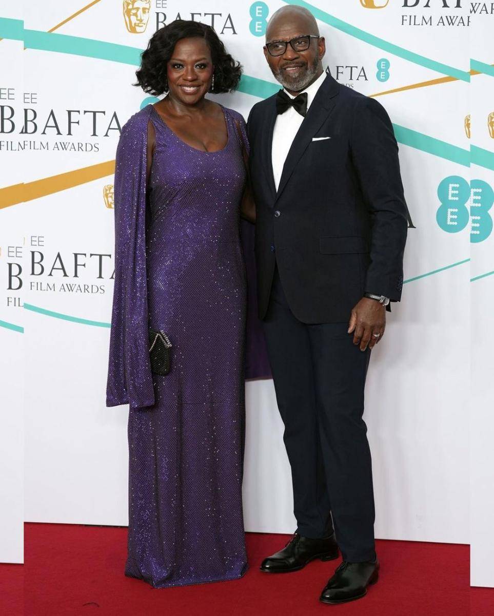 potret Viola Davis di Red Carpet BAFTA 2023 (instagram.com/justjared)