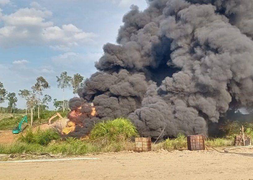 (Lokasi sumur minyak yang terbakar di desa Keban 1 kecamatan Sanga Desa kabupaten Muba) IDN Times/Istimewa