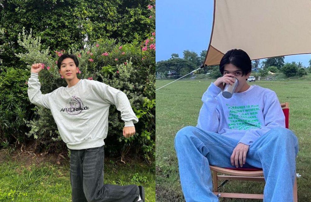10 Ide Outfit Sweatshirt ala Aktor Khaotung Thanawat, Super Kece!