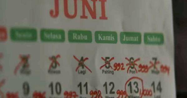 Kalender penanda hari ke-seribu ( Dok. MD Pictures / Sewu Dino )