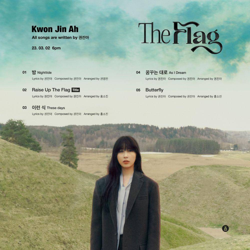 potret poster tracklist album The Flag Kwon Ji Ah (twitter.com/antennamusic)