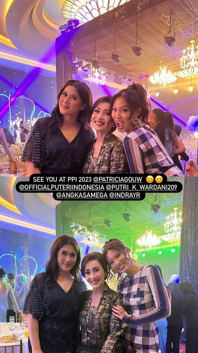 gaya artis di resepsi Ayu Maulida (instagram.com/anjani_kusuma)