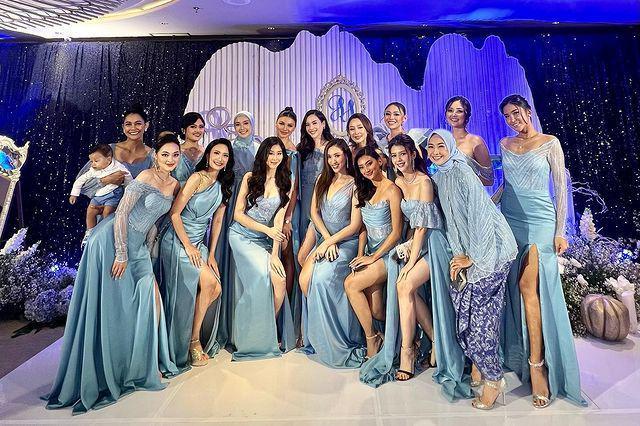 9 Potret Para Puteri Indonesia di Resepsi Pernikahan Ayu Maulida