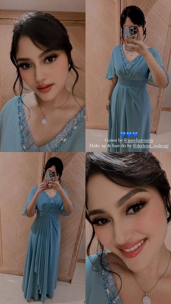 gaya artis di resepsi Ayu Maulida (instagram.com/jesicafitriana)