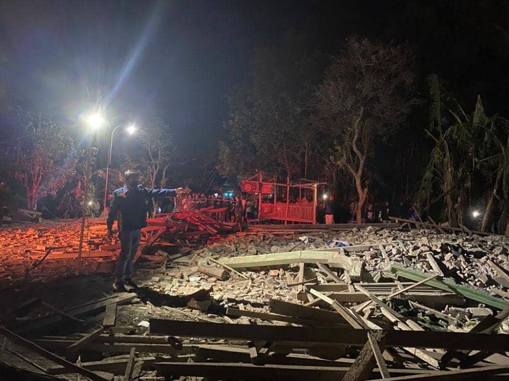 Kerusakan yang disebabkan ledakan petasan di Blitar. IDN Times/ istimewa