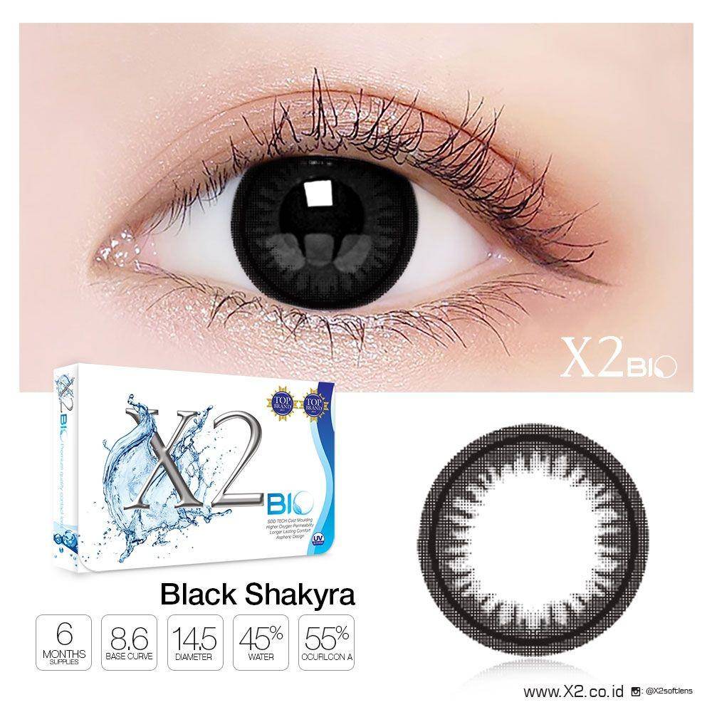 Softlens X2 Bio Softlens Black Shakyra (x2.co.id)