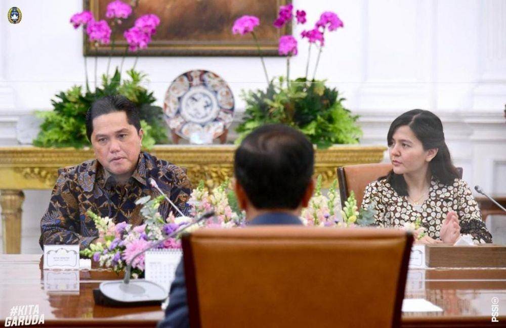 Pertemuan PSSI dengan Presiden RI, Jokowi di Istana Negara, Senin (20/2/2023). (Dok. PSSI).