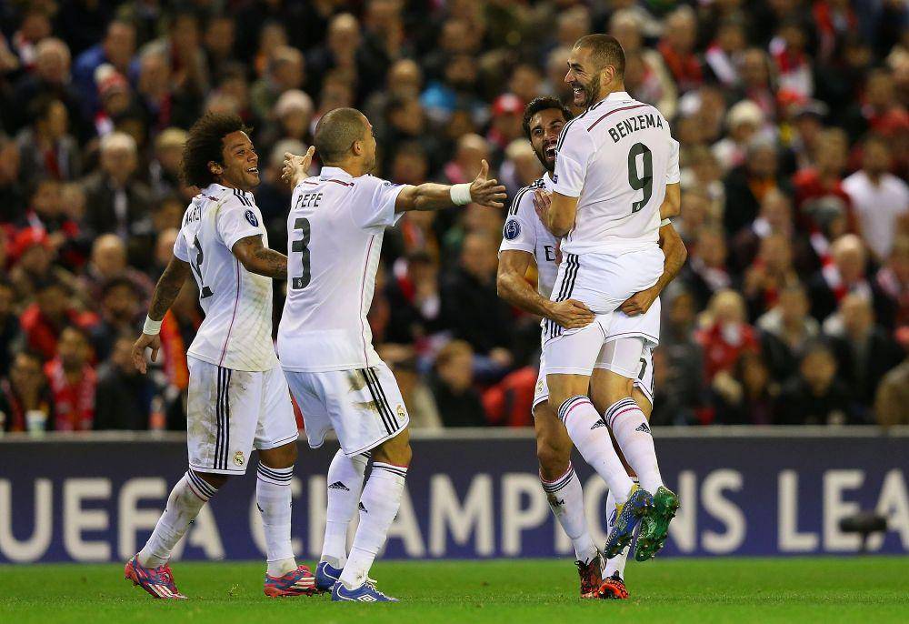 Real Madrid kalahkan Liverpool dengan skor 3-0 pada fase grup Liga Champions 2014/2015. (twitter.com/ChampionsLeague)