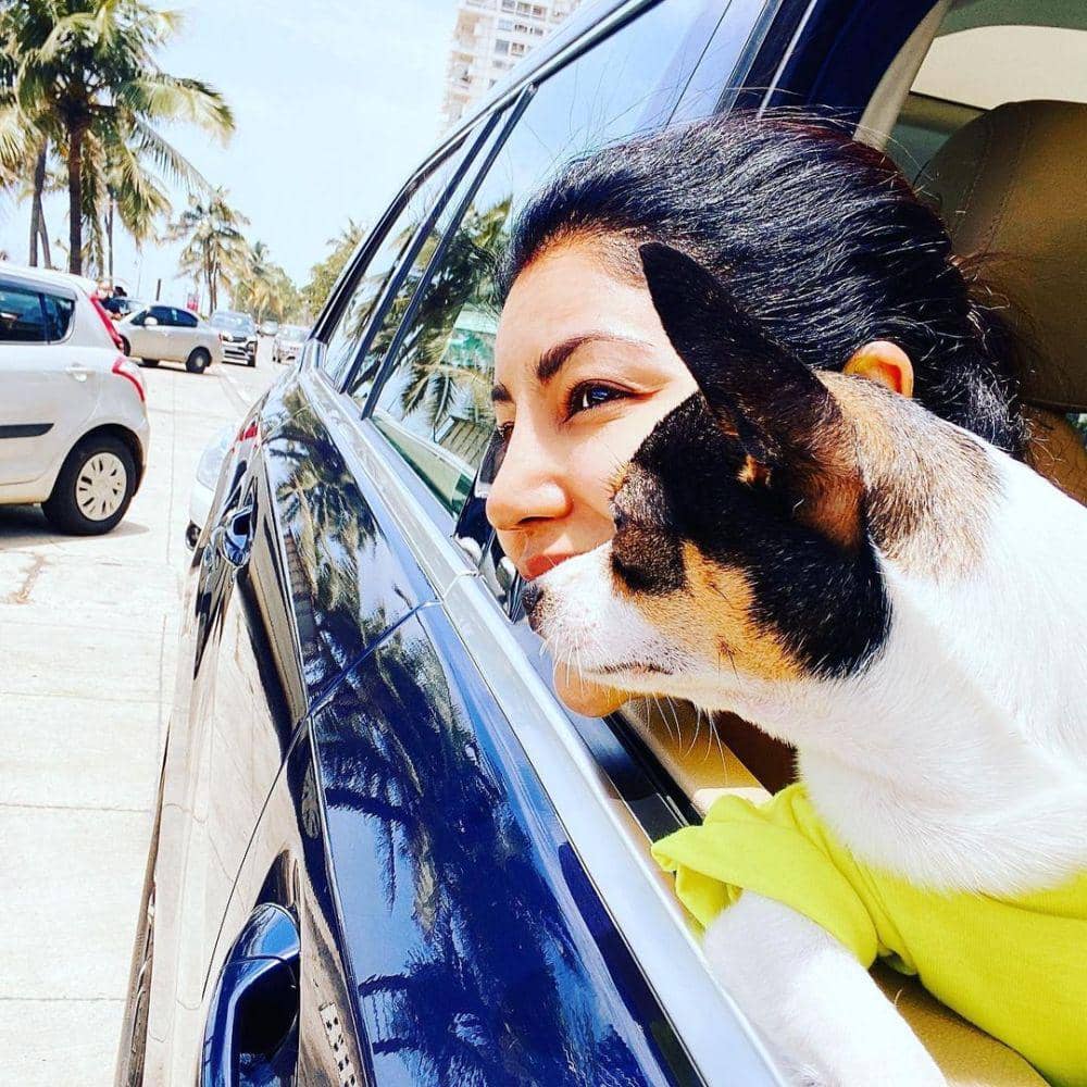 Debina Bonnerjee dan anjingnya (instagram.com/mr.pablochoudhary)