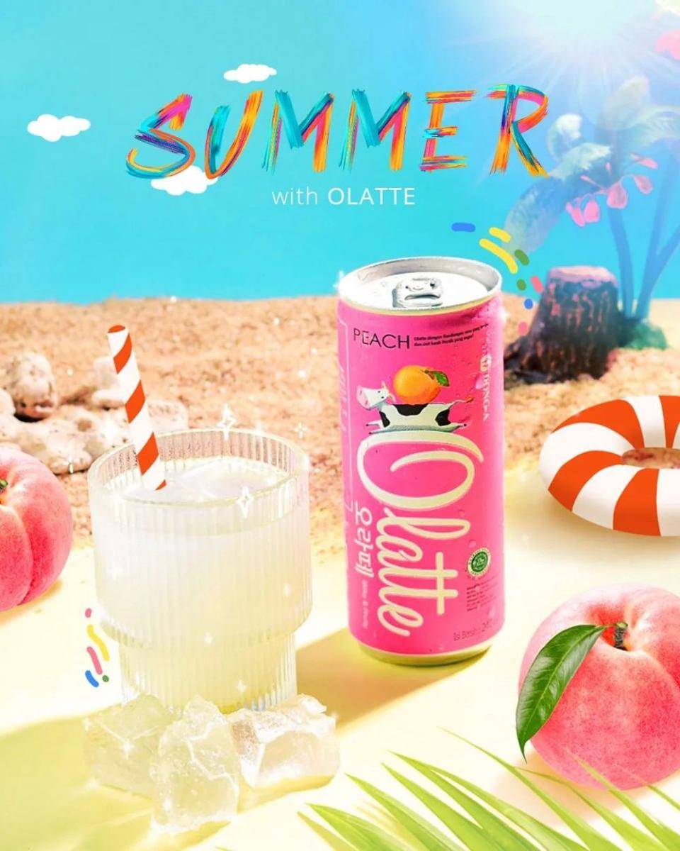 Olatte Milky & Fruity Peach (instagram.com/olatte.indonesia)