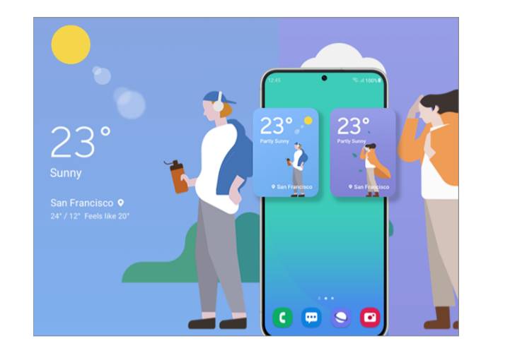 ilustrasi fitur widget baru (dok. Samsung)