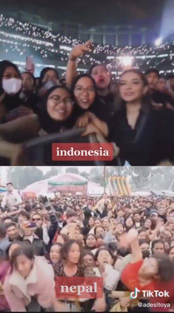 parodi penonton konser Nepal (tiktok.com/@adesitoya)