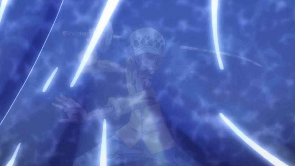 Law menggunakan Curtain. (dok. Toei Animation/One Piece)