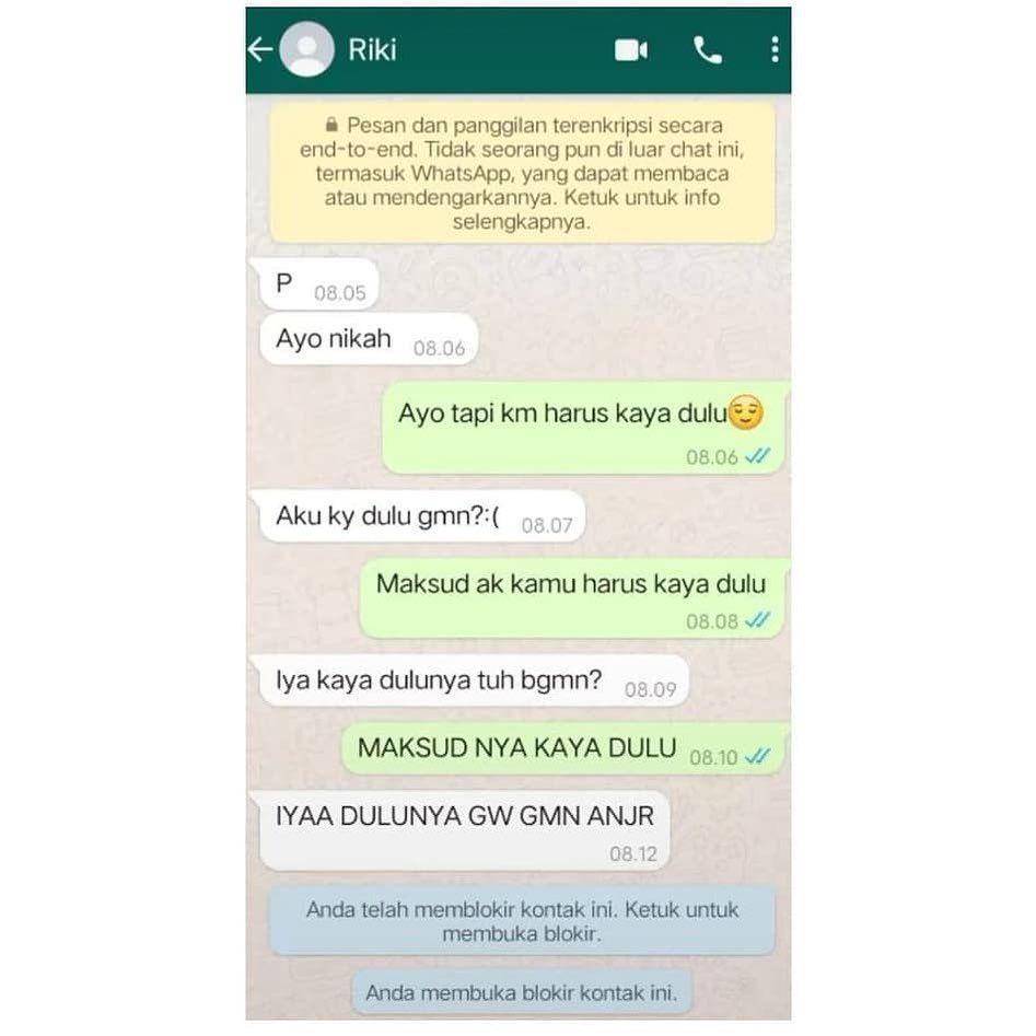 Ilustrasi chat lucu saat bertanya (instagram.com/ngakakkocak)