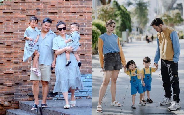 9 Potret Pasangan Seleb Bareng Anak Pakai Baju Kembaran, Family Goals!
