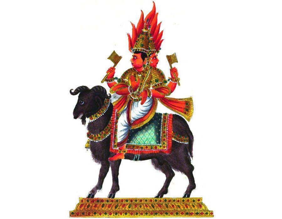 ilustrasi Dewa Api atau Hyang Api atau Hyang Agni (Commons.wikimedia.org/E. A. Rodrigues)