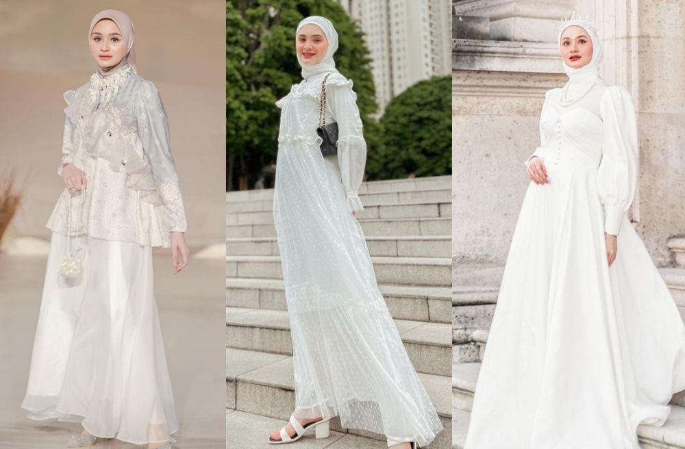 10 Ragam Dress Putih Sabrina Sosiawan, Kondangan hingga Garden Party