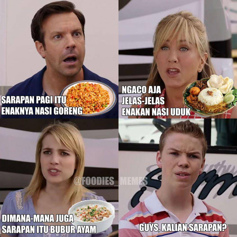 Ilustrasi meme lucu makanan (instagram.com/foodies_memes)