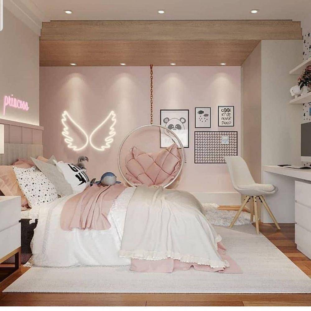 inspirasi kamar tidur bernuansa pink (instagram.com/kamar.tidurminimalis)